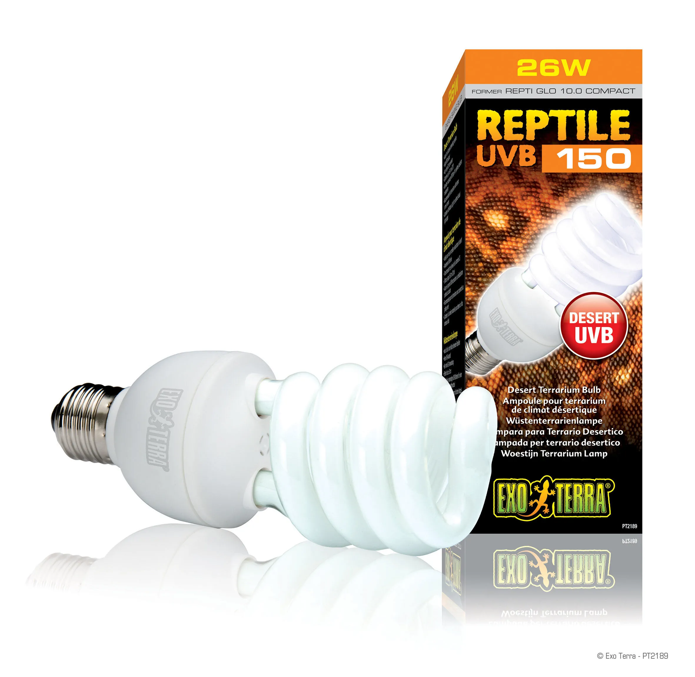Exo Terra - Ampoule UVB 150 Fluocompact pour Terrarium Reptile - 26W