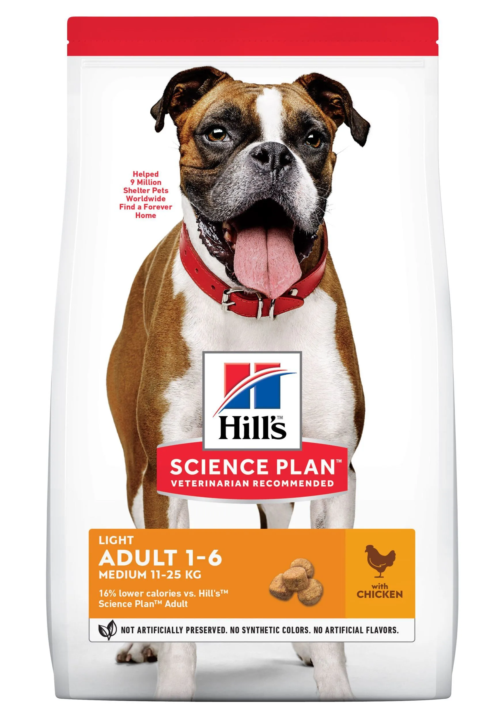 Hill's Science Plan - Adult Light Croquettes Pour Chien Au Poulet  - 12kg