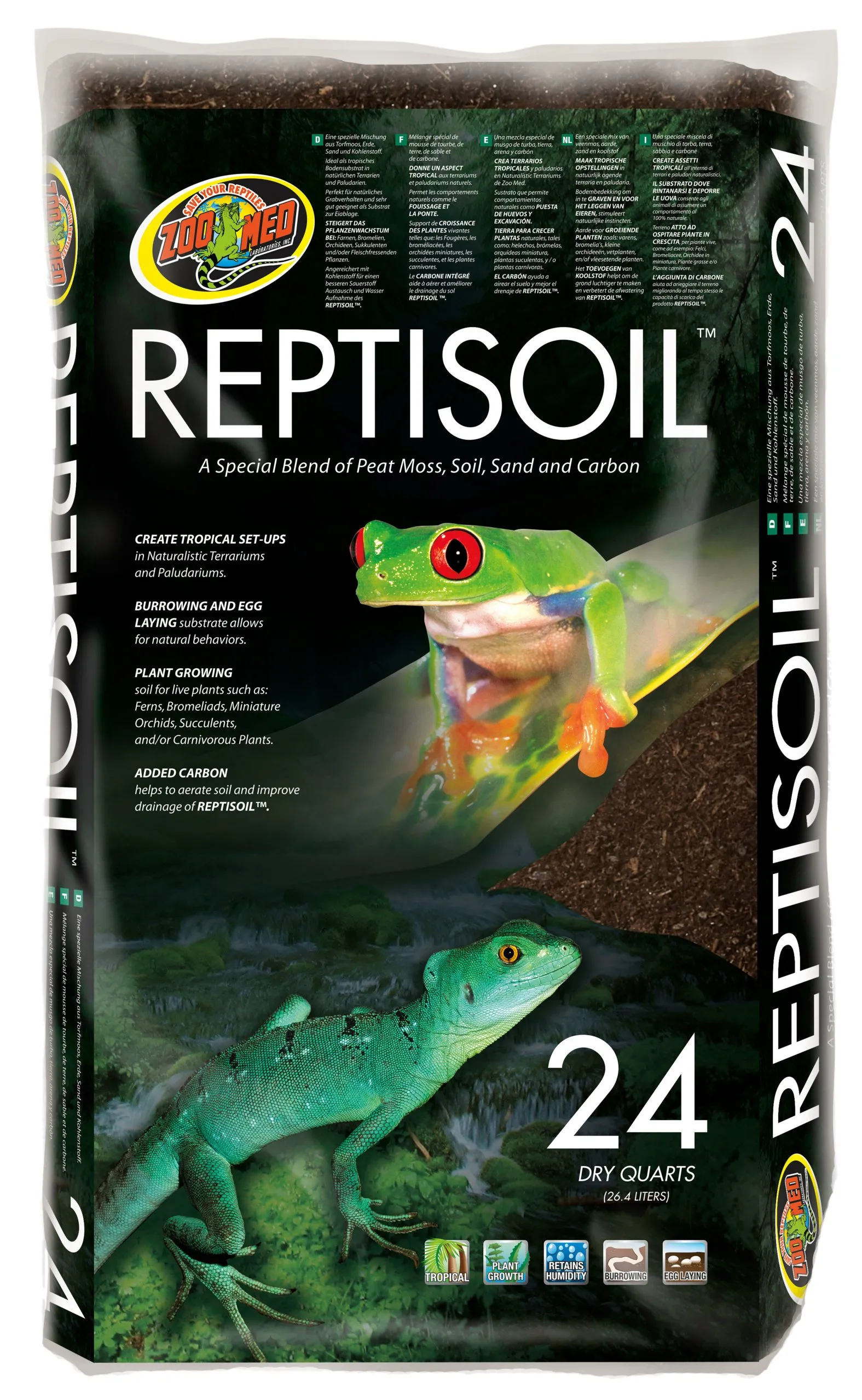 Zoomed - Substrat naturel pour terrarium tropicaux - 23L