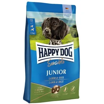 HAPPY DOG Sensible Croquettes Chien Junior, Agneau & Riz 4 kg