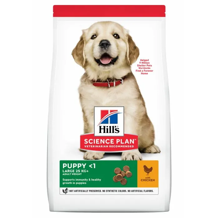 Hill's Science Plan Puppy Croquettes Pour Chiot de Grande Taille Au Poulet 12kg