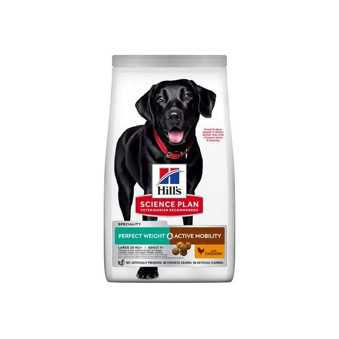 Hill's Science Plan Perfect Weight & Active Mobility Croquettes Pour Chien Adulte De Grande Race Au Poulet - 12Kg