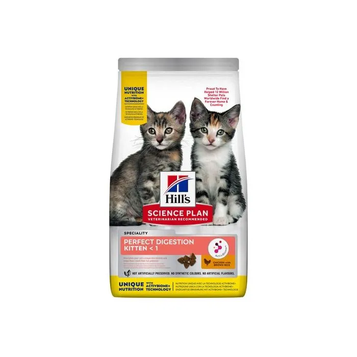 Hill's Science Plan Perfect Digestion Aliment Pour Chaton Au Poulet Et Riz 1,5kg