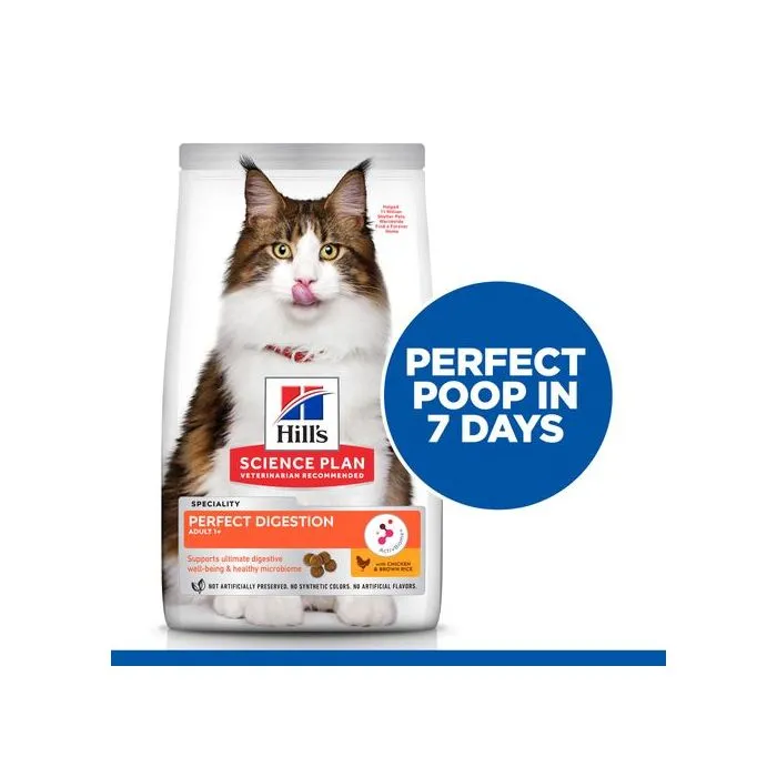 Hill's Science Plan PERFECT DIGESTION pour chat adulte au poulet et riz complet