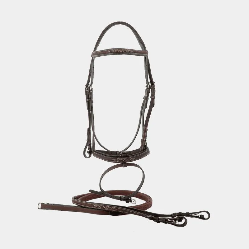 Privilege Equitation - Bridon Royan combiné avec rênes marron