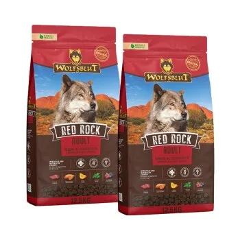 WOLFSBLUT nourriture humide chien adulte Red Rock avec viande de kangourou 2x12,5 kg
