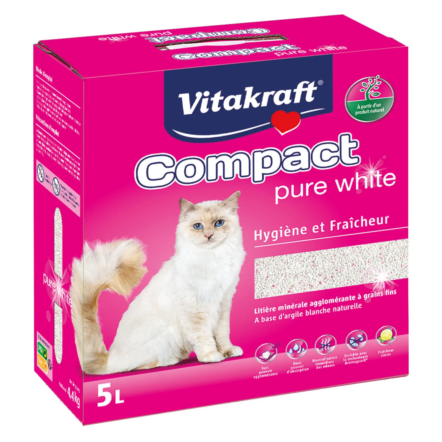 Vitakraft - Litière Compact Pure White pour Chats