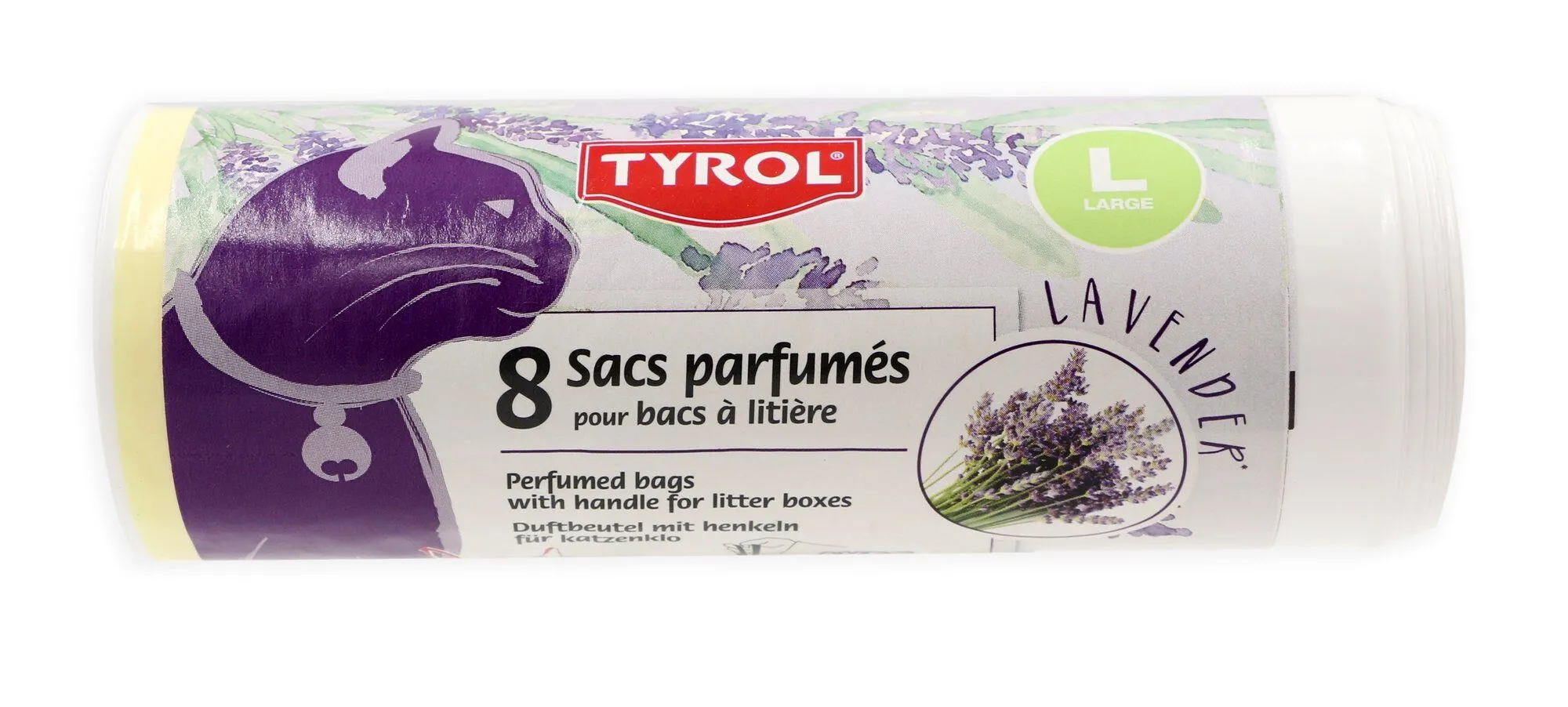 Tyrol - Sacs avec Poignée Parfum Lavande L pour Bac à Litière - x8