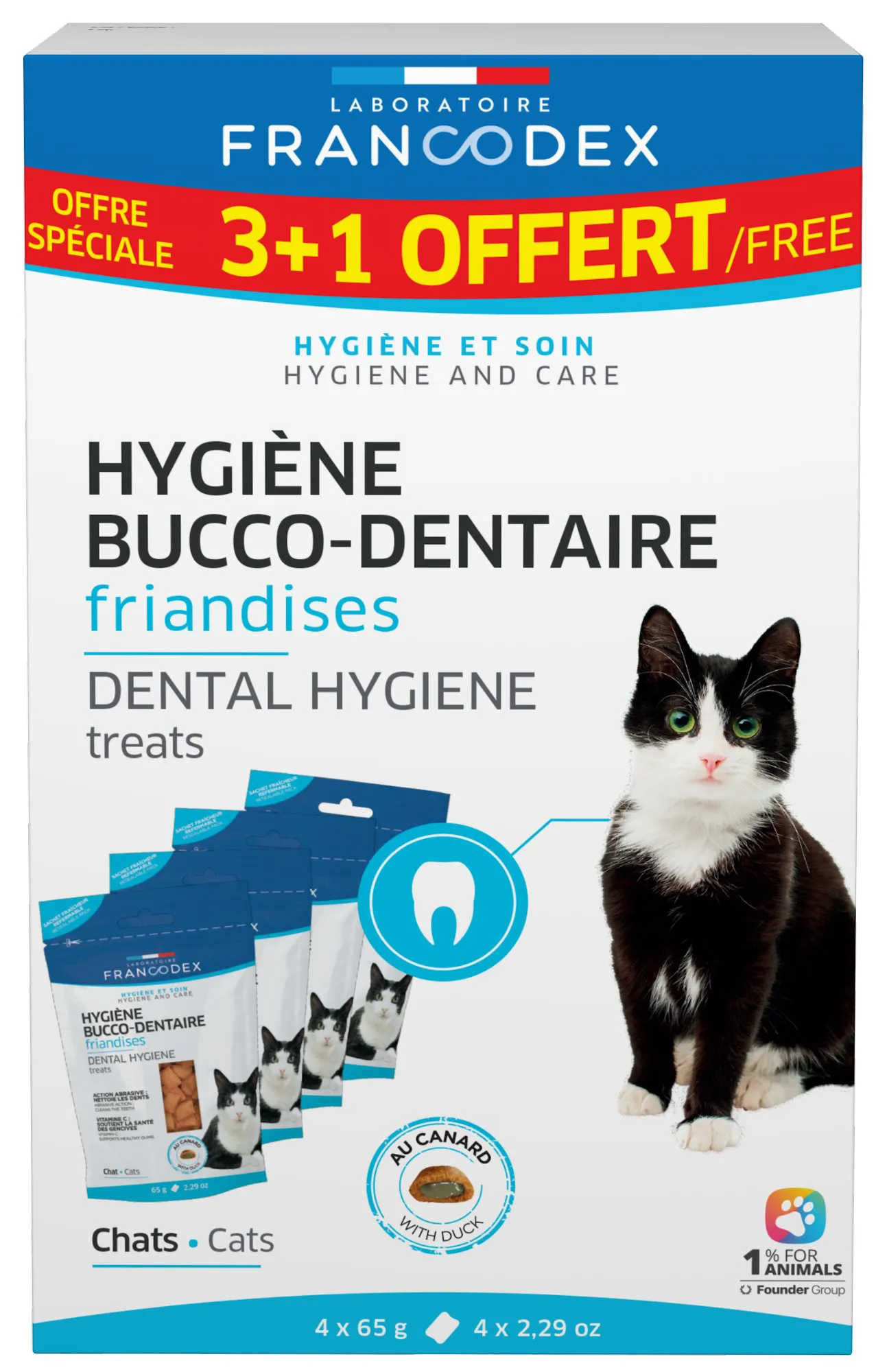 Friandises - Coffret Friandises Hygiène Bucco-Dentaire pour Chats - 4x65g