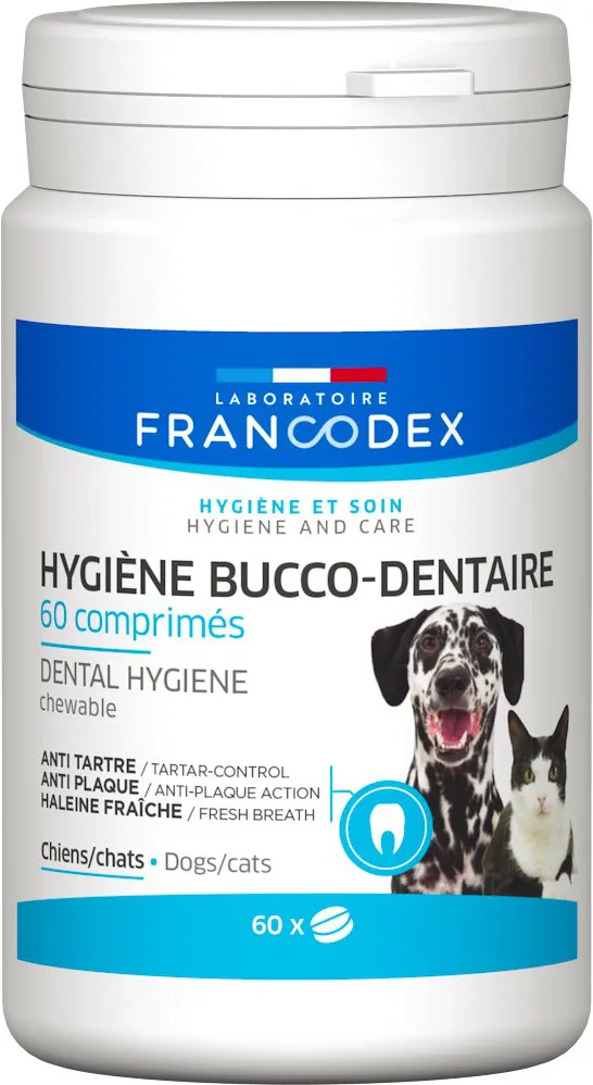 Francodex - Dentifrice à Croquer pour Chiens et Chats - x60