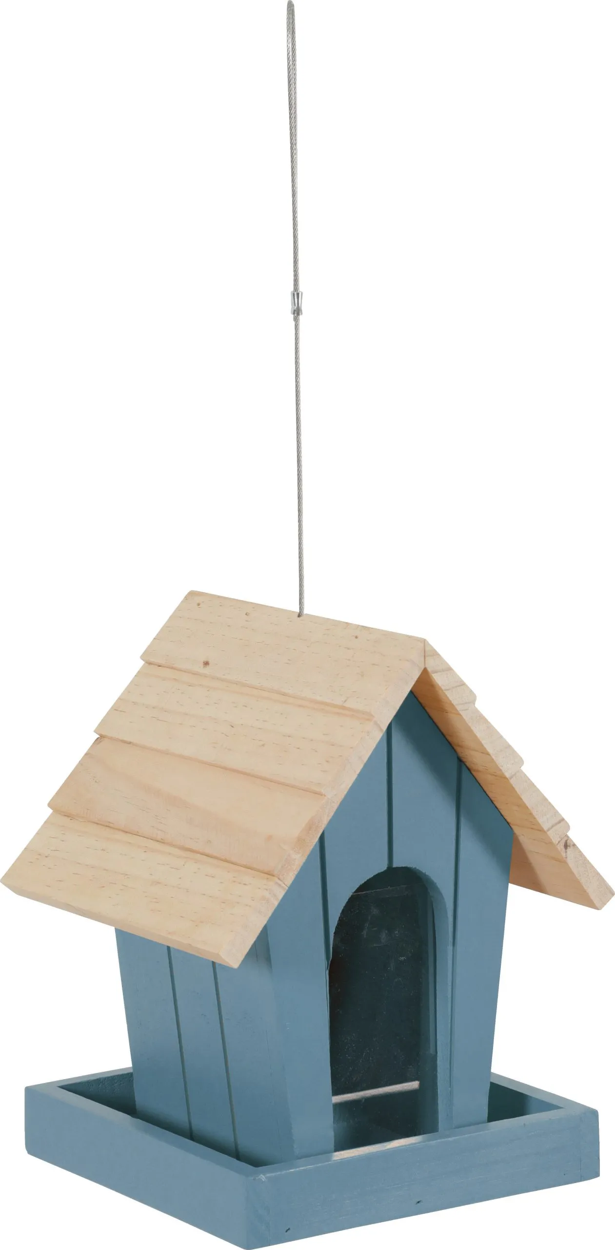 Zolux - Mangeoire Bois COUCOU pour Oiseaux du Ciel - Gris