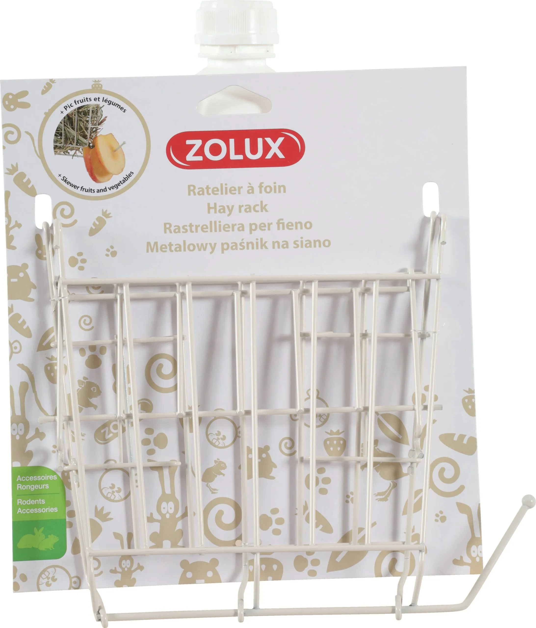 Zolux - Ratelier à Foin en Métal pour Rongeurs - Beige