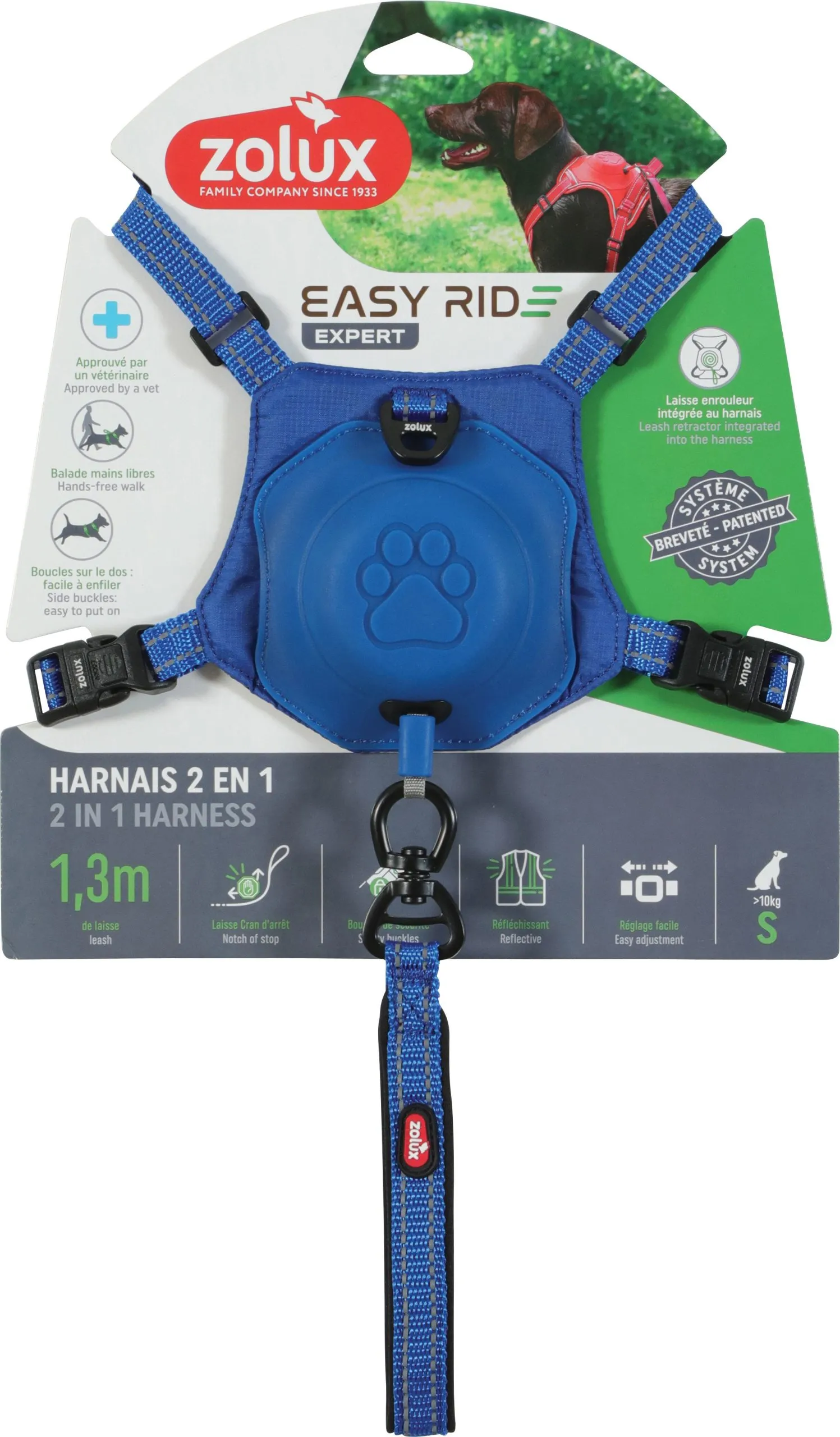 Zolux - Harnais Easyride Bleu pour Chiens