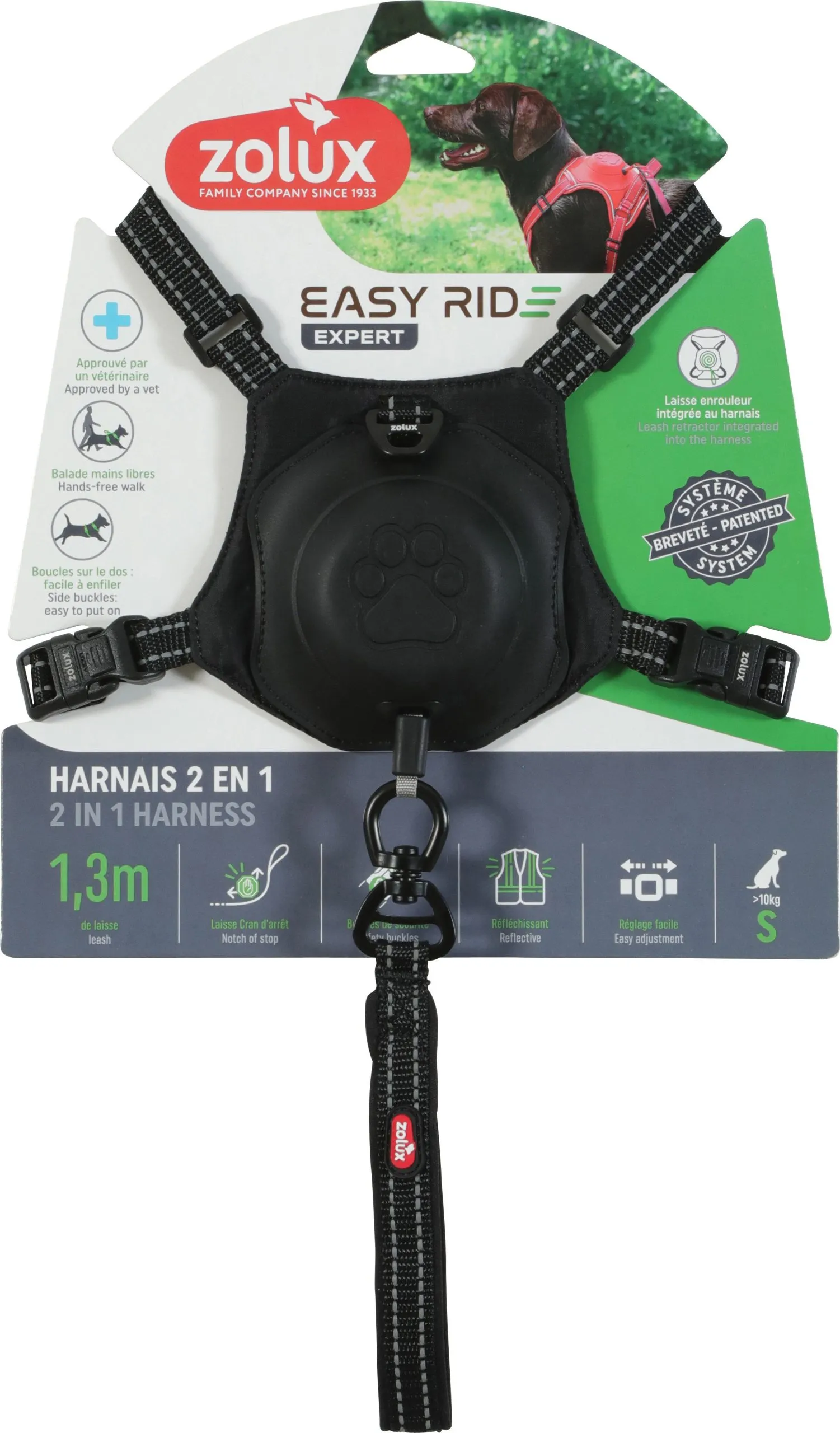 Zolux - Harnais Easyride Noir pour Chiens
