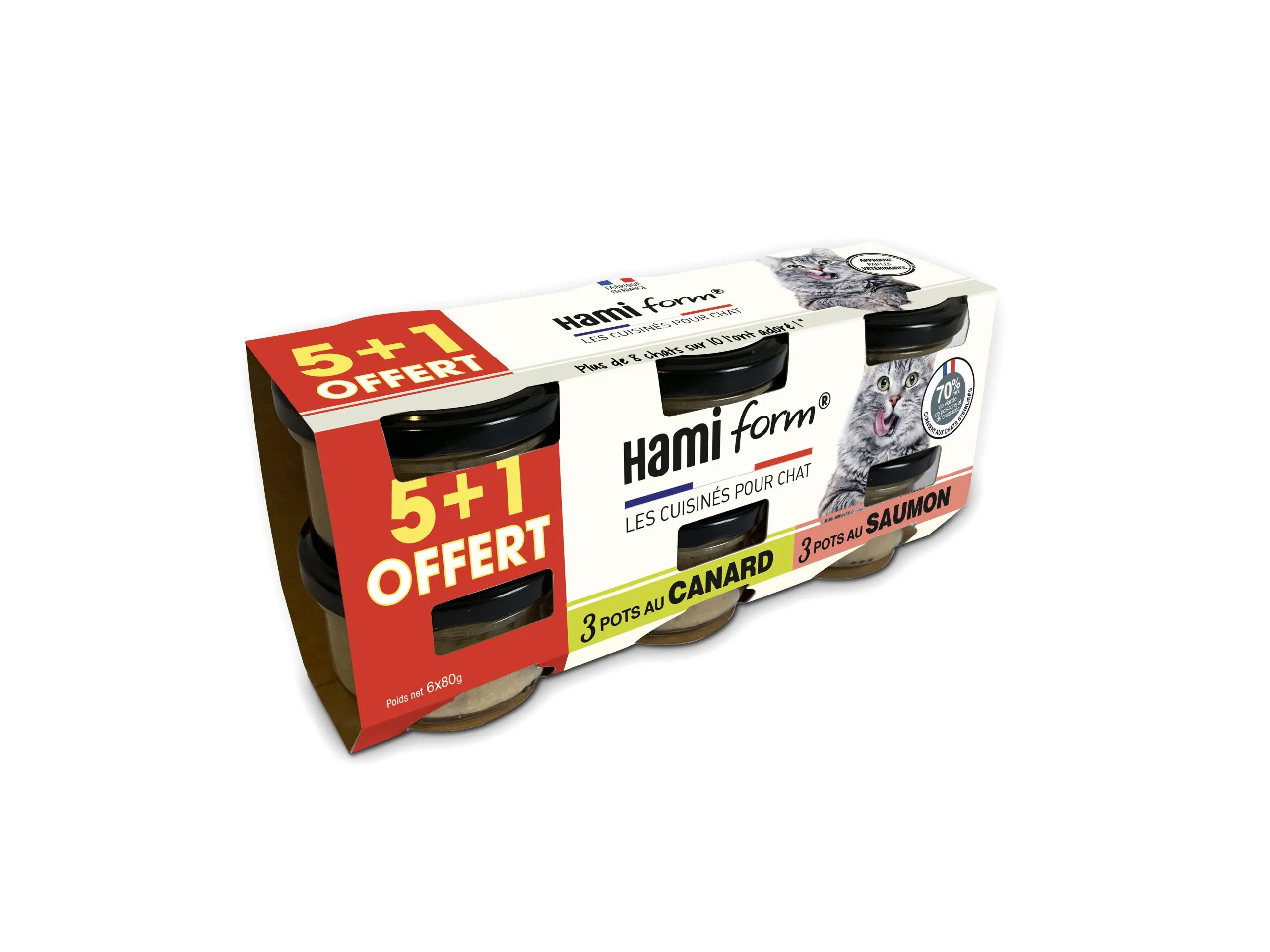 Hamiform - Recettes Mixtes Terroir et Mer Canard et Saumon - 6x80g