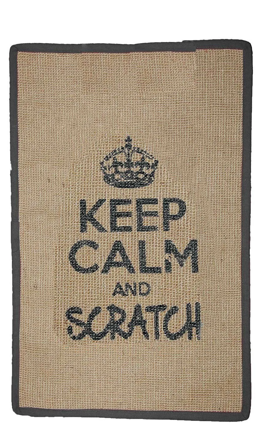 Wouapy - Tapis Griffoir Rectangle Gris pour Chats - 60x38cm