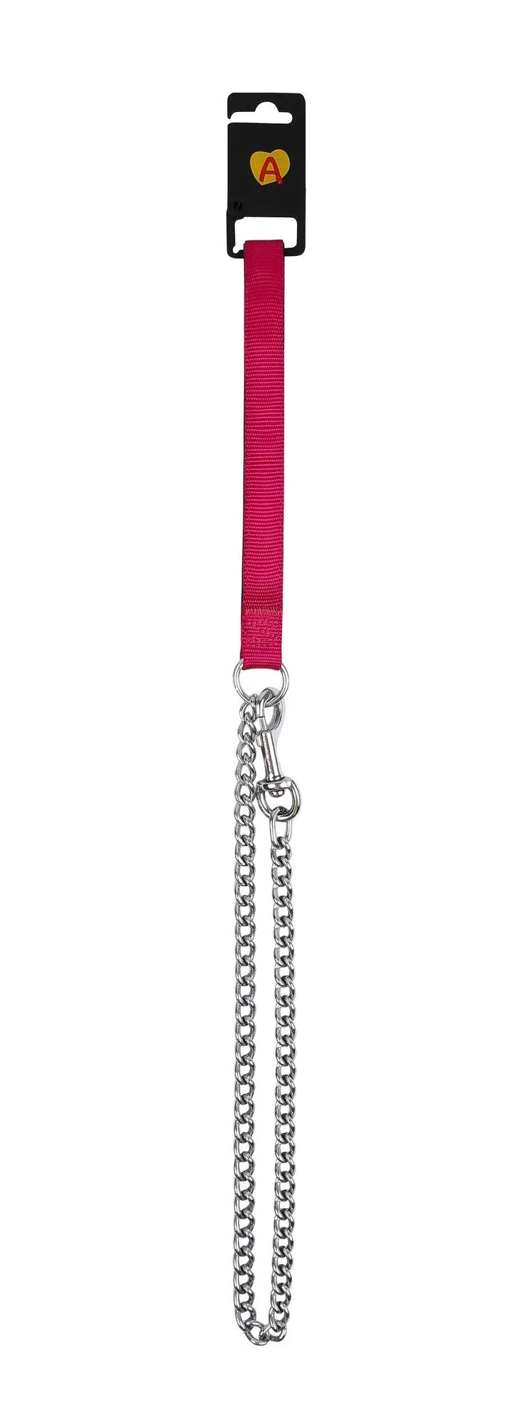 Animalis - Laisse Métal Confort 20mm et 100cm pour Chien - Fuchsia
