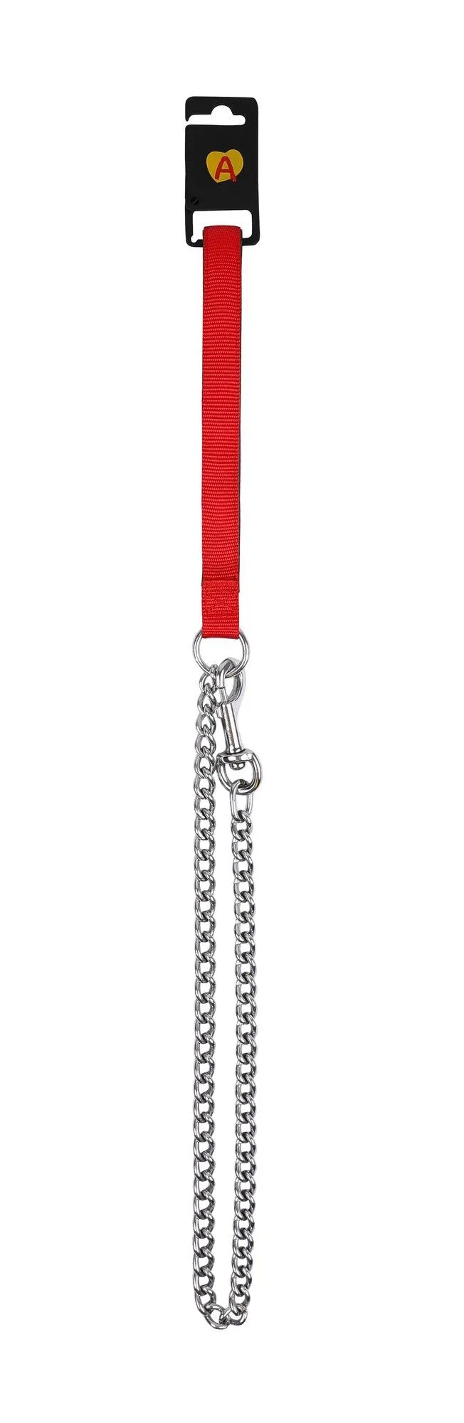 Animalis - Laisse Métal Confort 20mm et 100cm pour Chien - Rouge