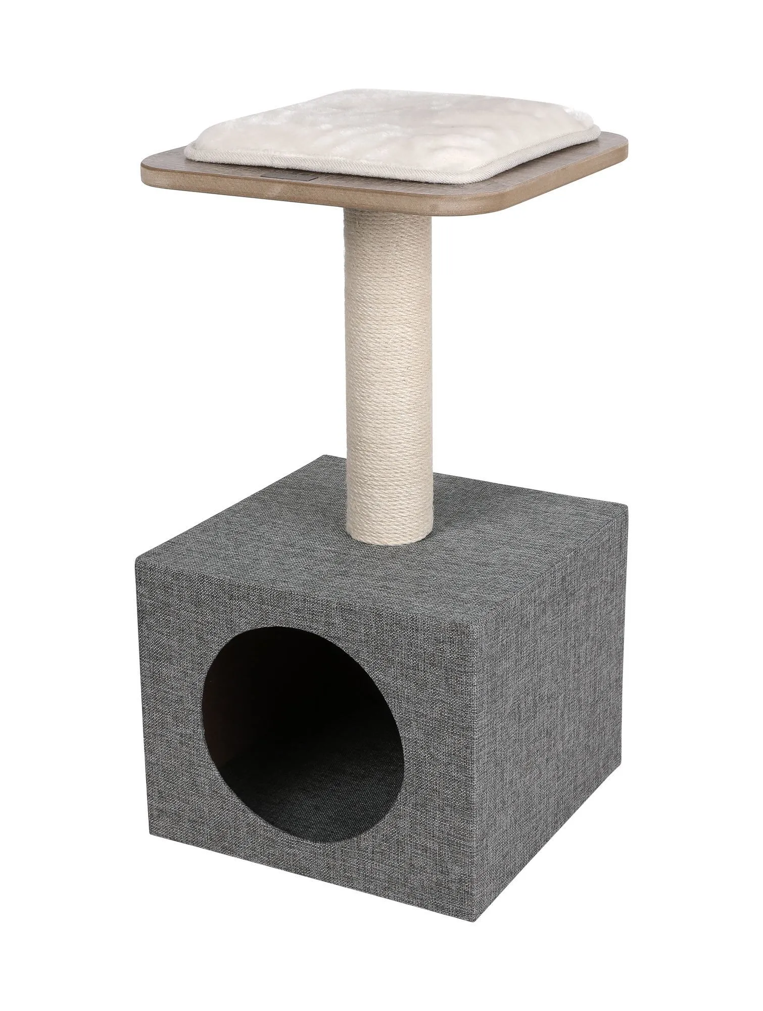 Wouapy - Arbre à Chat FOC Gris - 30X30X56,5 cm