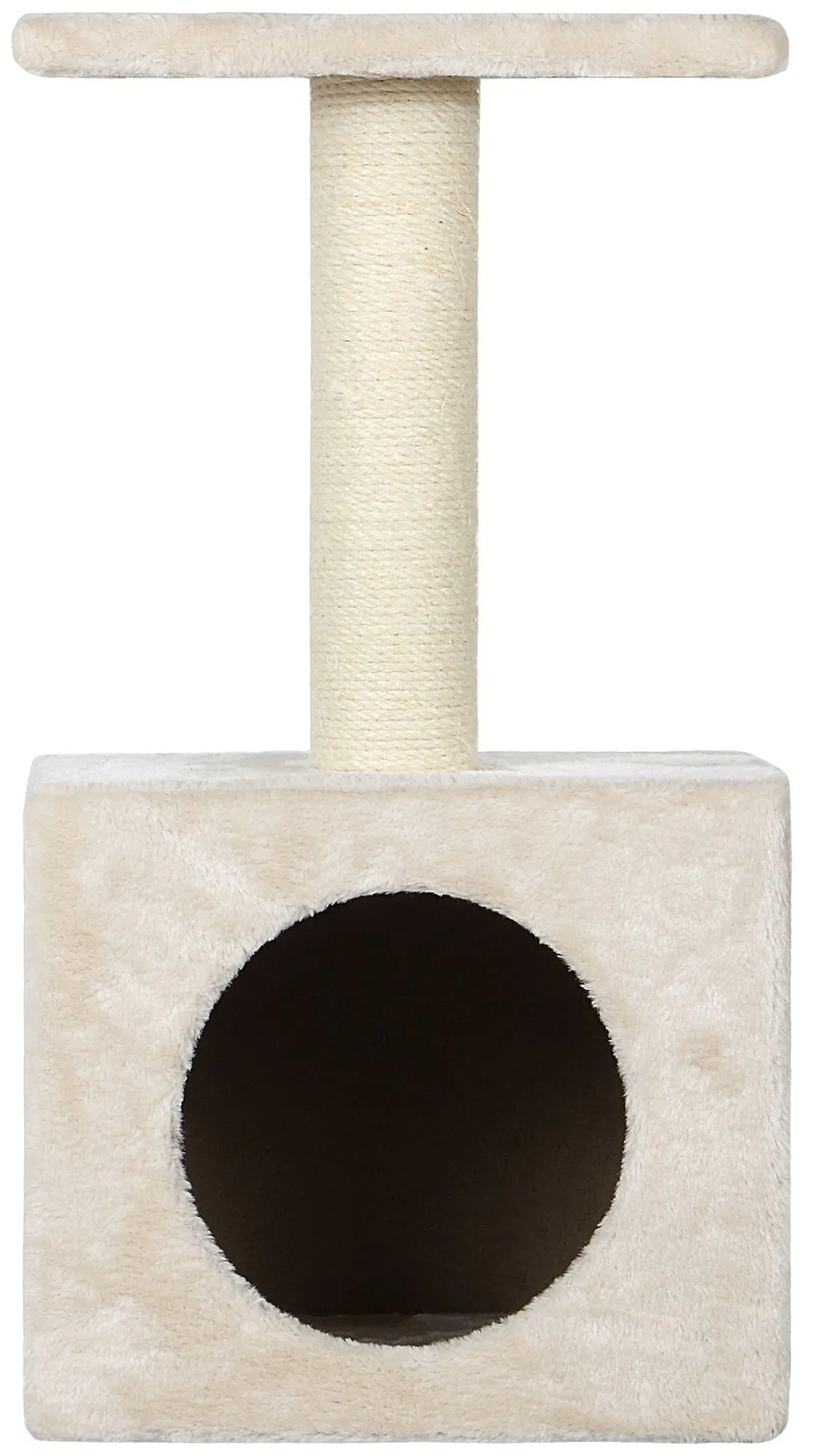 Animalis - Arbre a Chat Niche+Plateau 30x30x56.5cm - Ecru