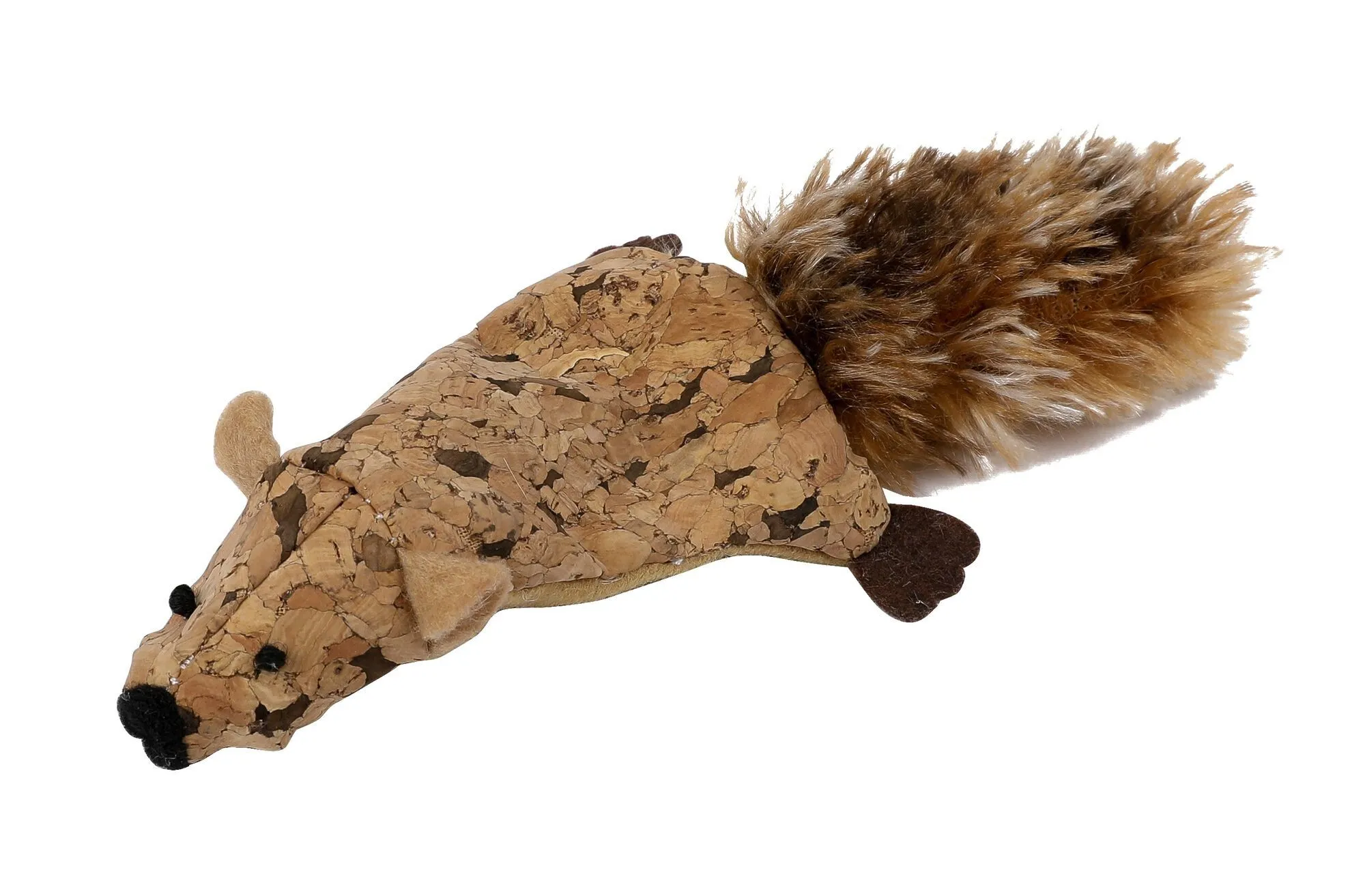 Wouapy - Jouet Souris en Liège avec Fourrure pour Chat