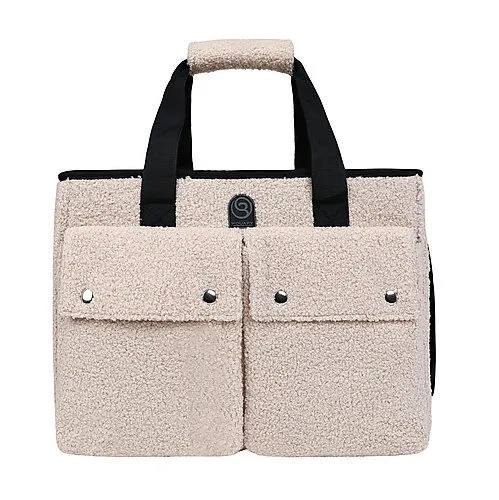 Wouapy - Sac Baroudeur Ecru pour Chiens - 40x21x30cm