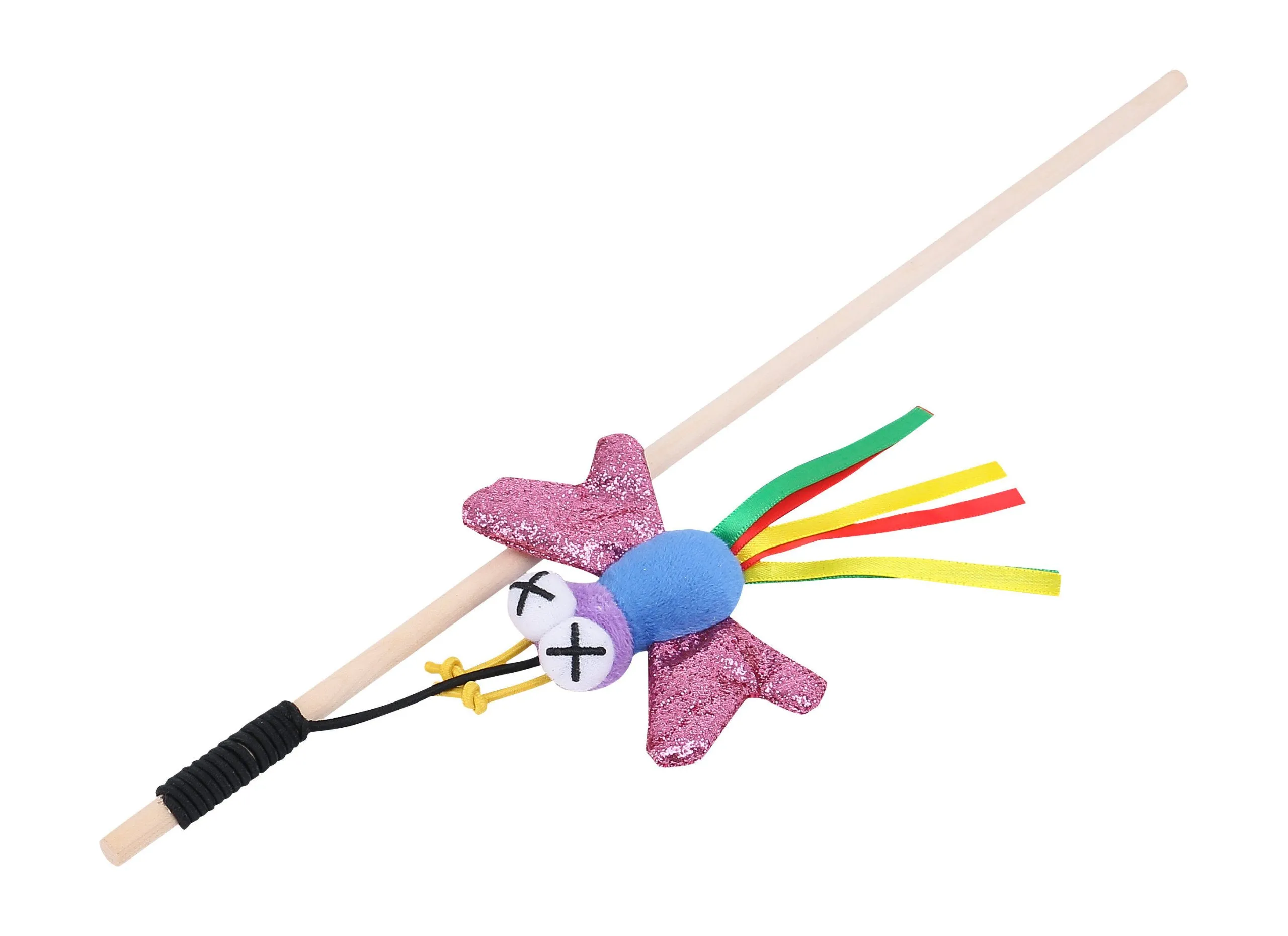 Wouapy - Jouet Chat Canne à Pêche Disco Papillon