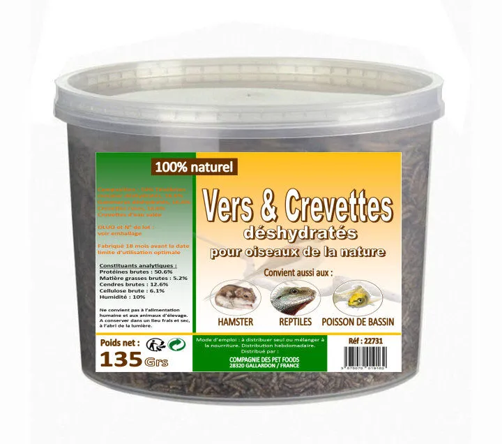 Lifland - Vers et Crevettes pour Basse Cour - 135g