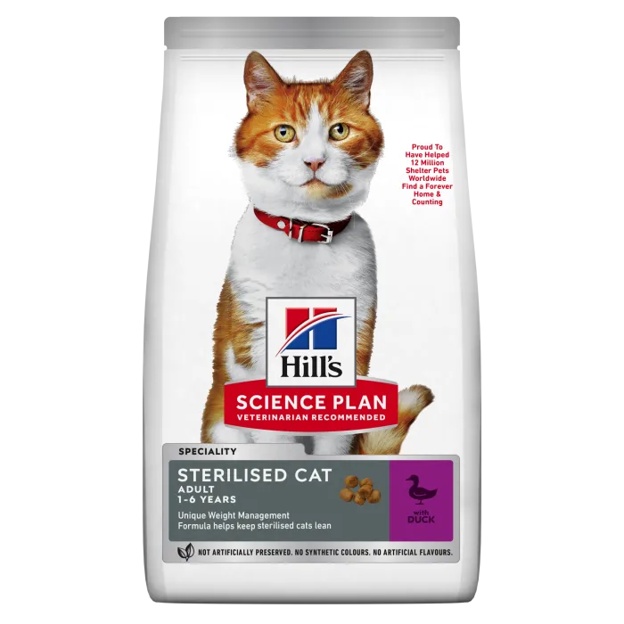 Hill's Science Plan Sterilised Cat Young Adult Au Canard Cat Food 1.5kg