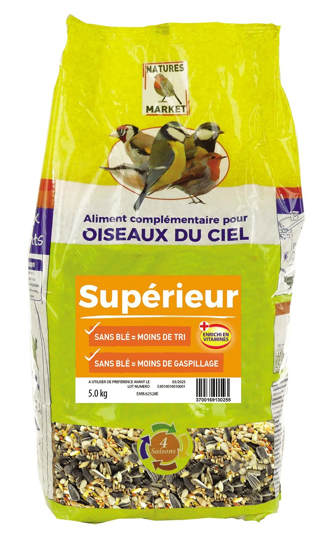 Natures Market - Mélange Graines Supérieur - 5kg