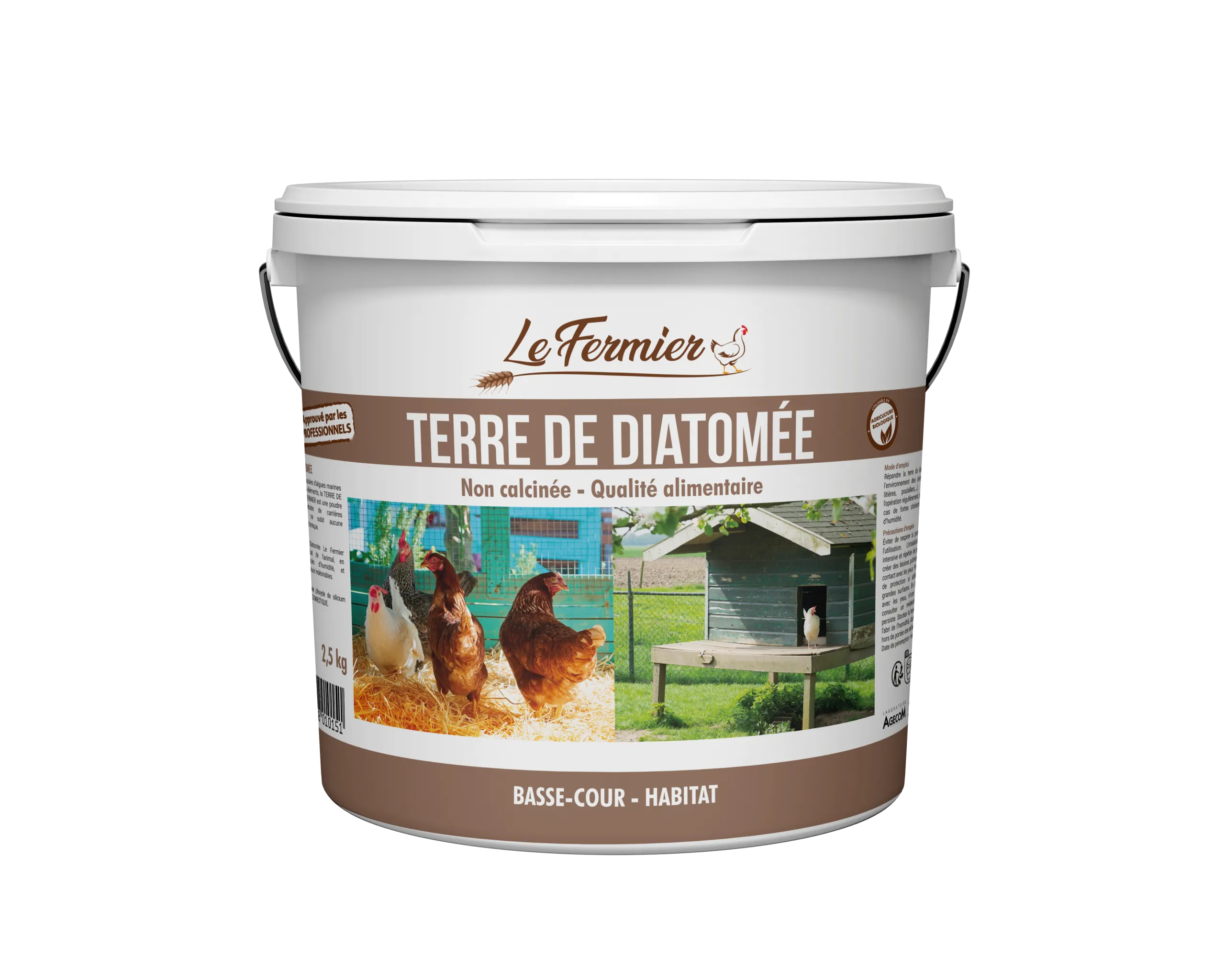 Le Fermier - Terre de Diatomée Habitat pour Basse cour - 2,5Kg