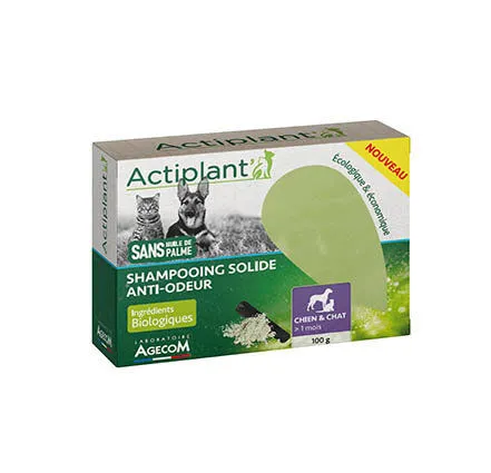 ActiPlant' - Shampoing Solide Anti-Odeur pour Chien et Chat - 100g