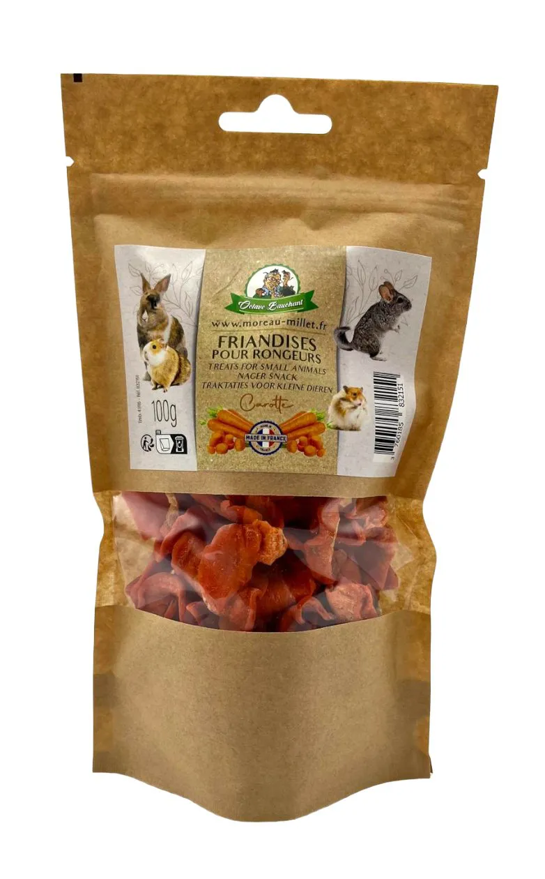 Gasco - Sachet Friandises Carotte pour Rongeur - 100g