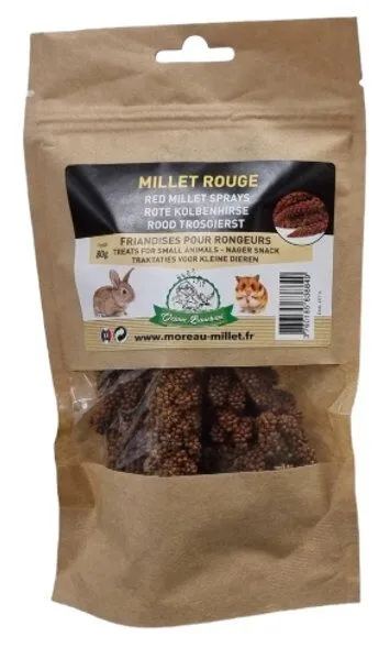 Octave Bauchant - Friandises Millet Rouge en Mini Grappe Rongeurs - 80g