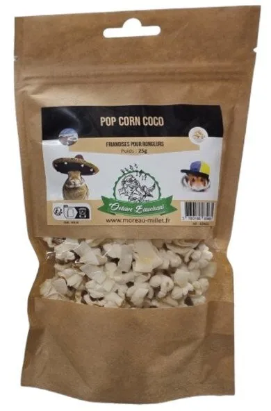 Octave Bauchant - Friandises Pop-corn Coco Rongeurs - 25g