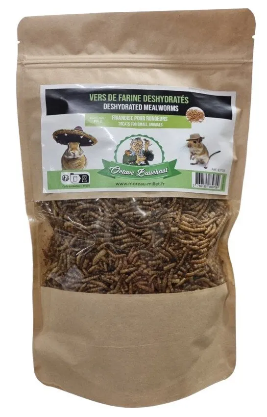 Octave Bauchant - Vers de Farine Séchés Rongeurs - 200g