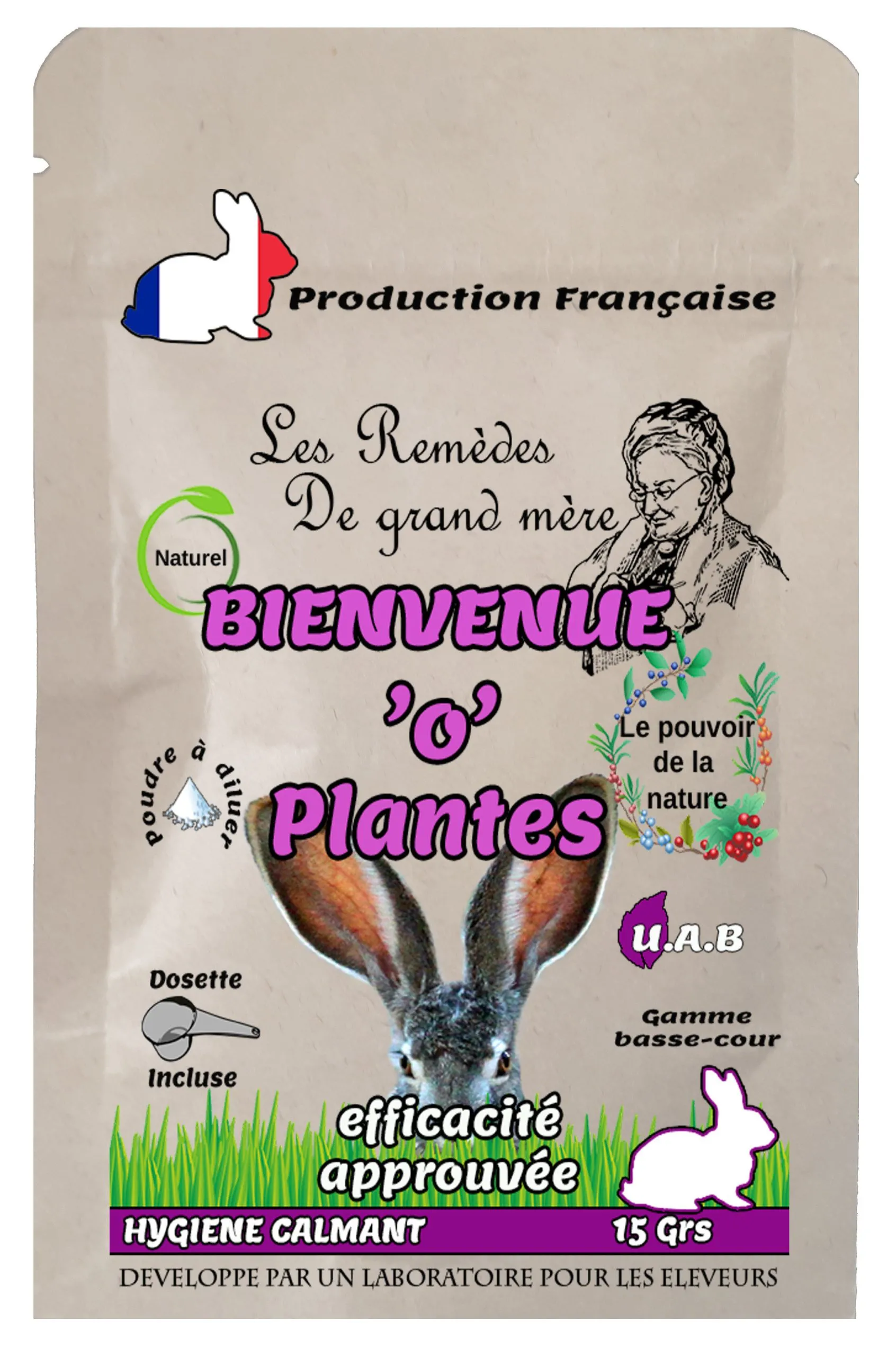 Animalgeo - BIENVENUE'O'PLANTES LAPIN-SACHET- 15 GRS