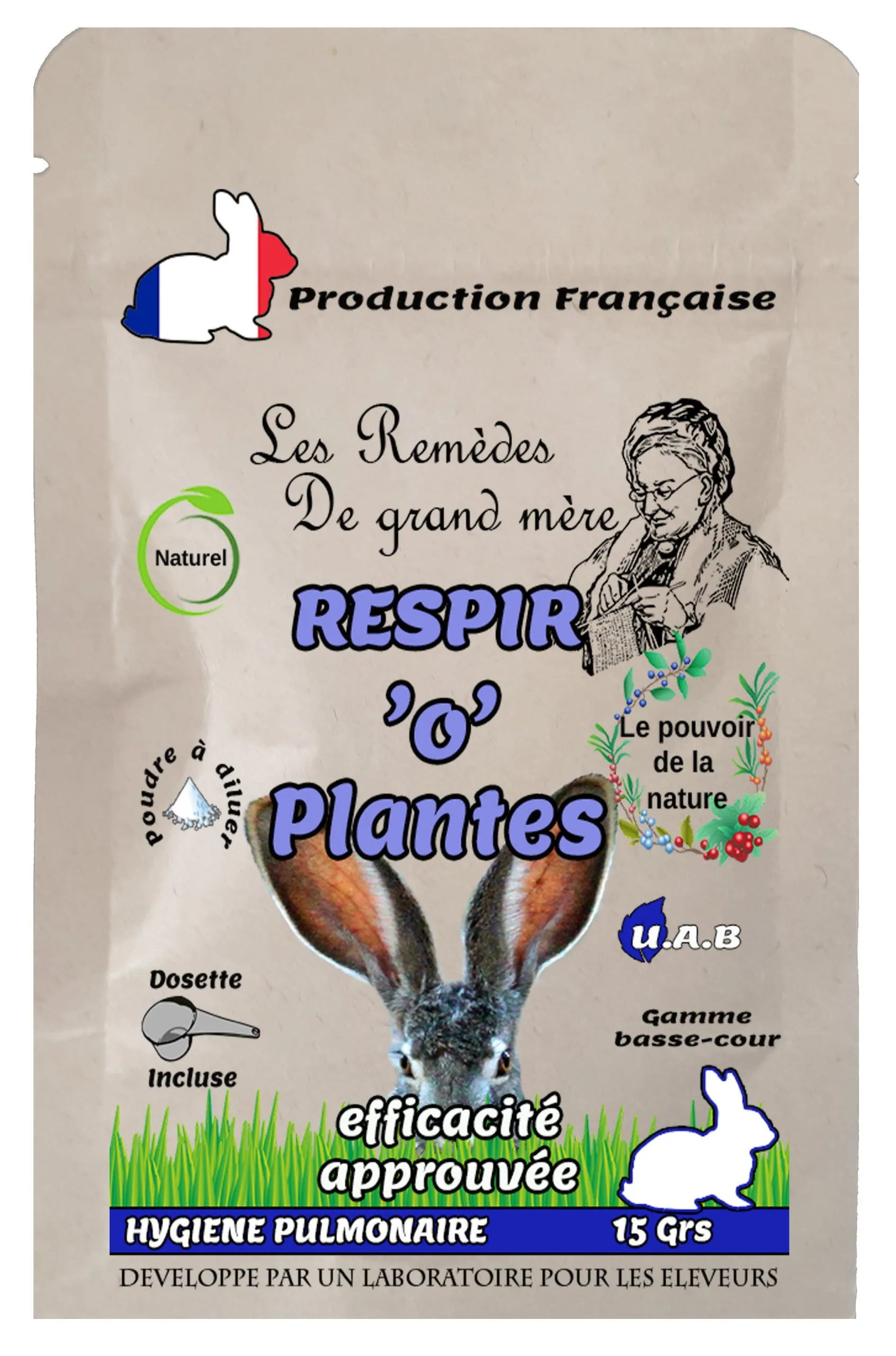 Animalgeo - RESPIR'O'PLANTES LAPIN -SACHET-15 GRS