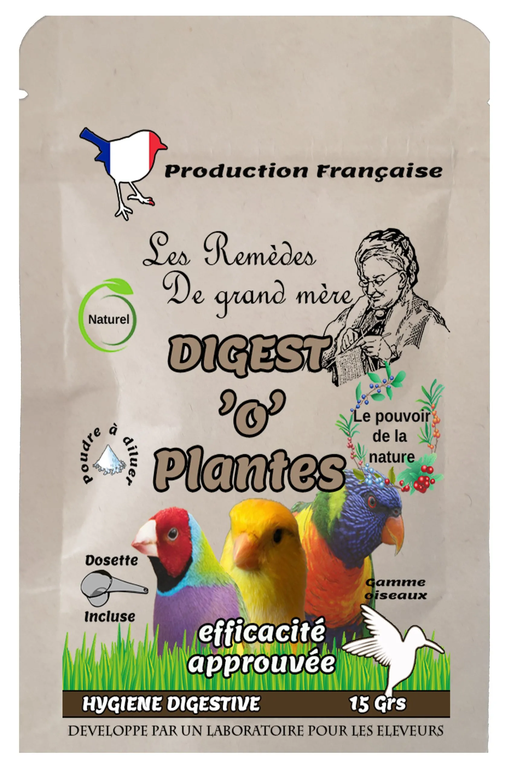 Animalgeo - DIGEST'O'PLANTES OISEAUX -SACHET-15 Grs