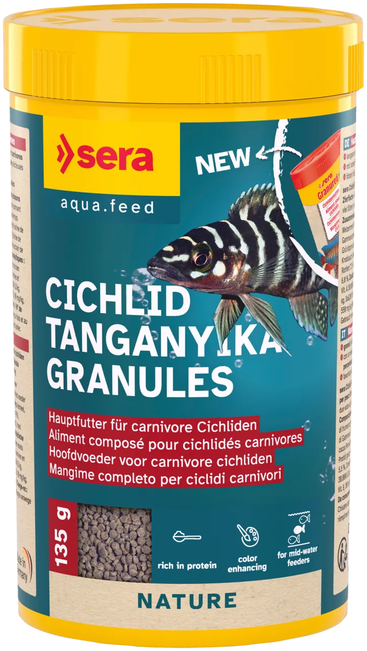 Sera - Aliments Cichlid Tanganyika Granules pour Cichlidés Carnivores - 135g/250ml