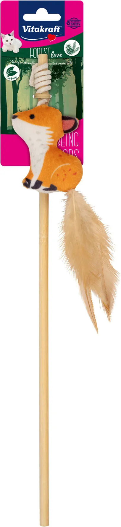 Vitakraft - Canne À Pêche Bambou + Renard - 40cm