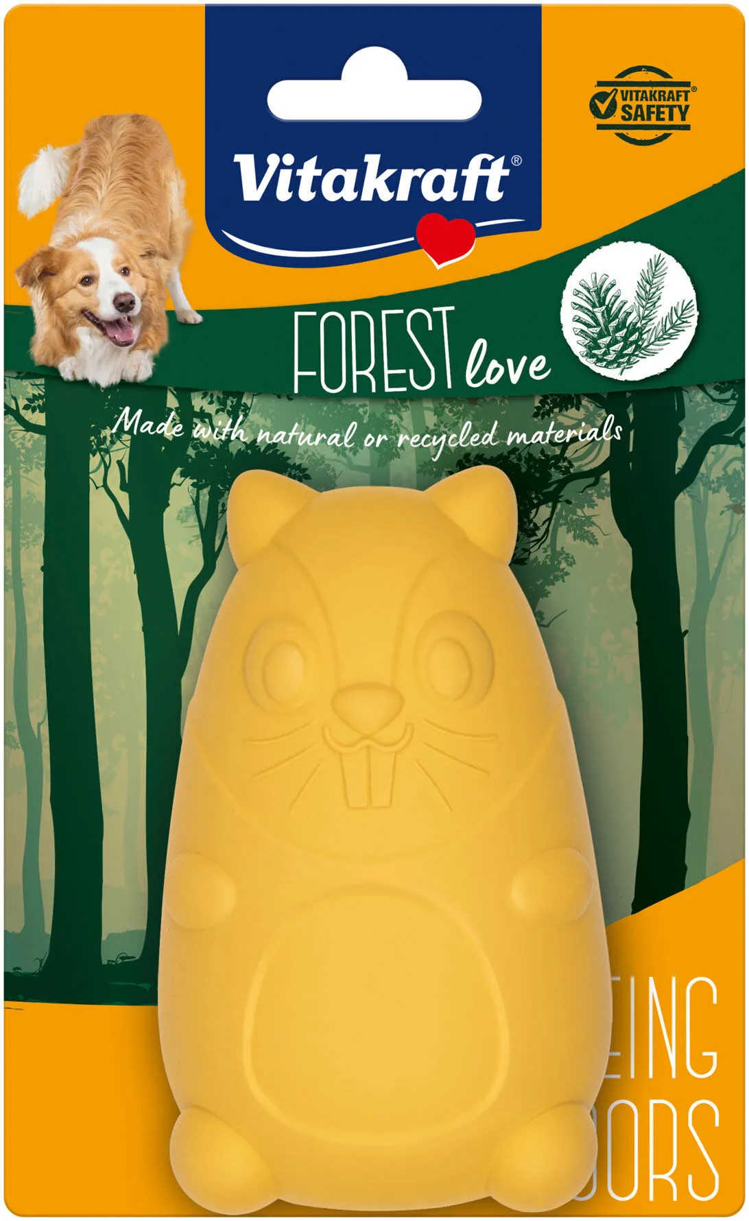 Vitakraft - Jouet Castor Caoutchou Naturel Distributeur Friandises