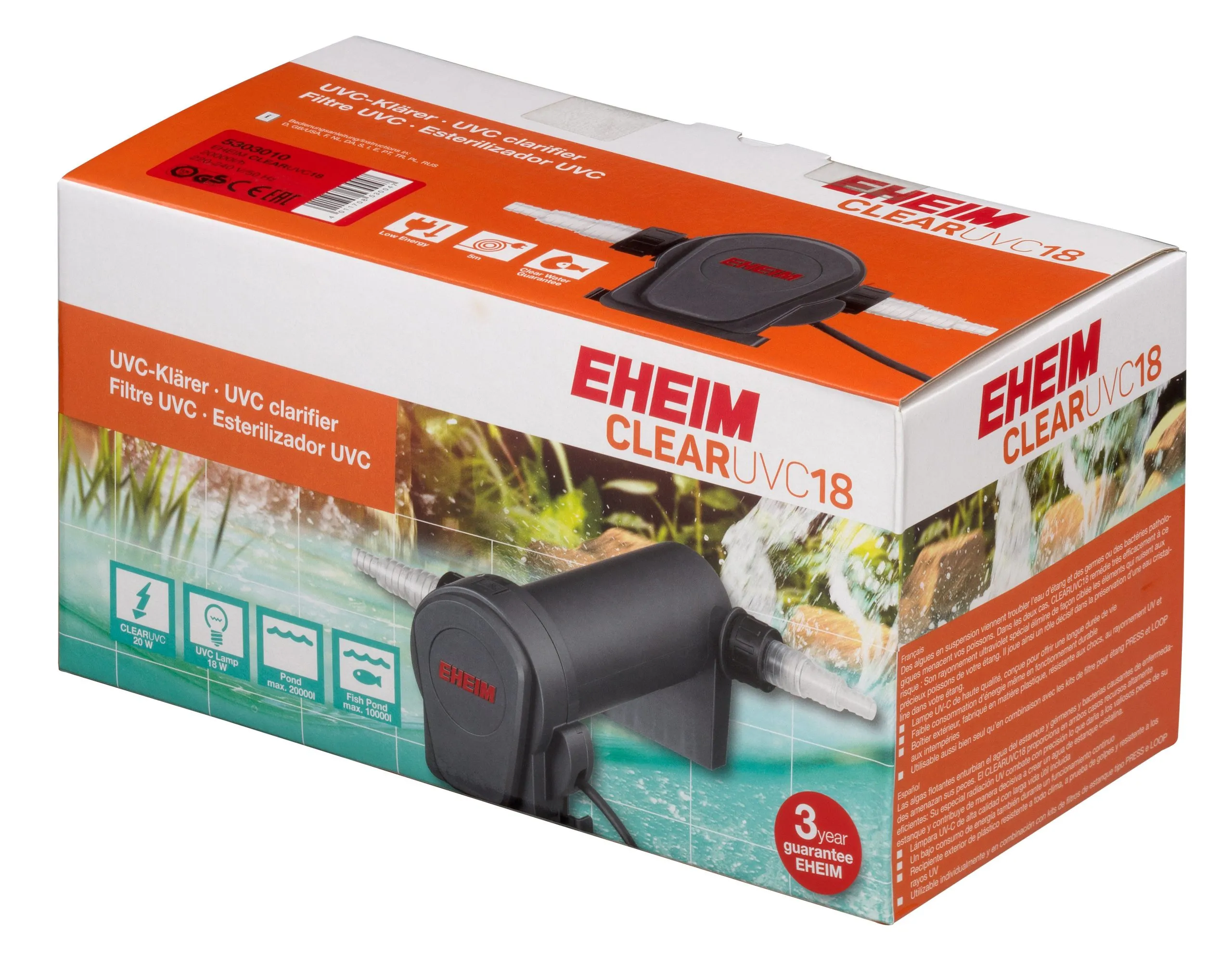 Eheim - Stérilisateur UV CLEARUVC pour Bassin - 18W