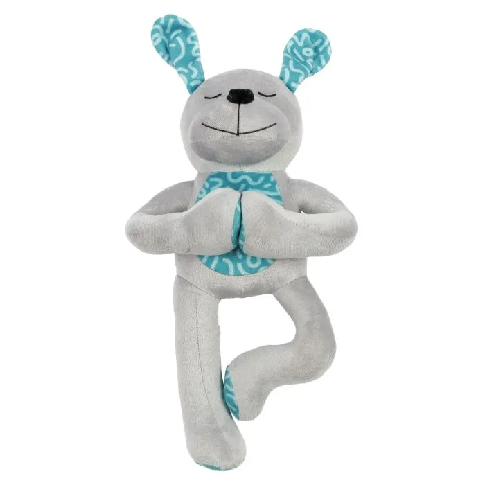 Yogi Family Chien en Peluche Gris avec Bleu 37cm