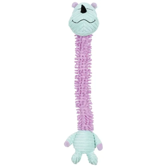 Yogi Family Peluche Rhinocéros Long Cou Bleu avec Violet 60cm