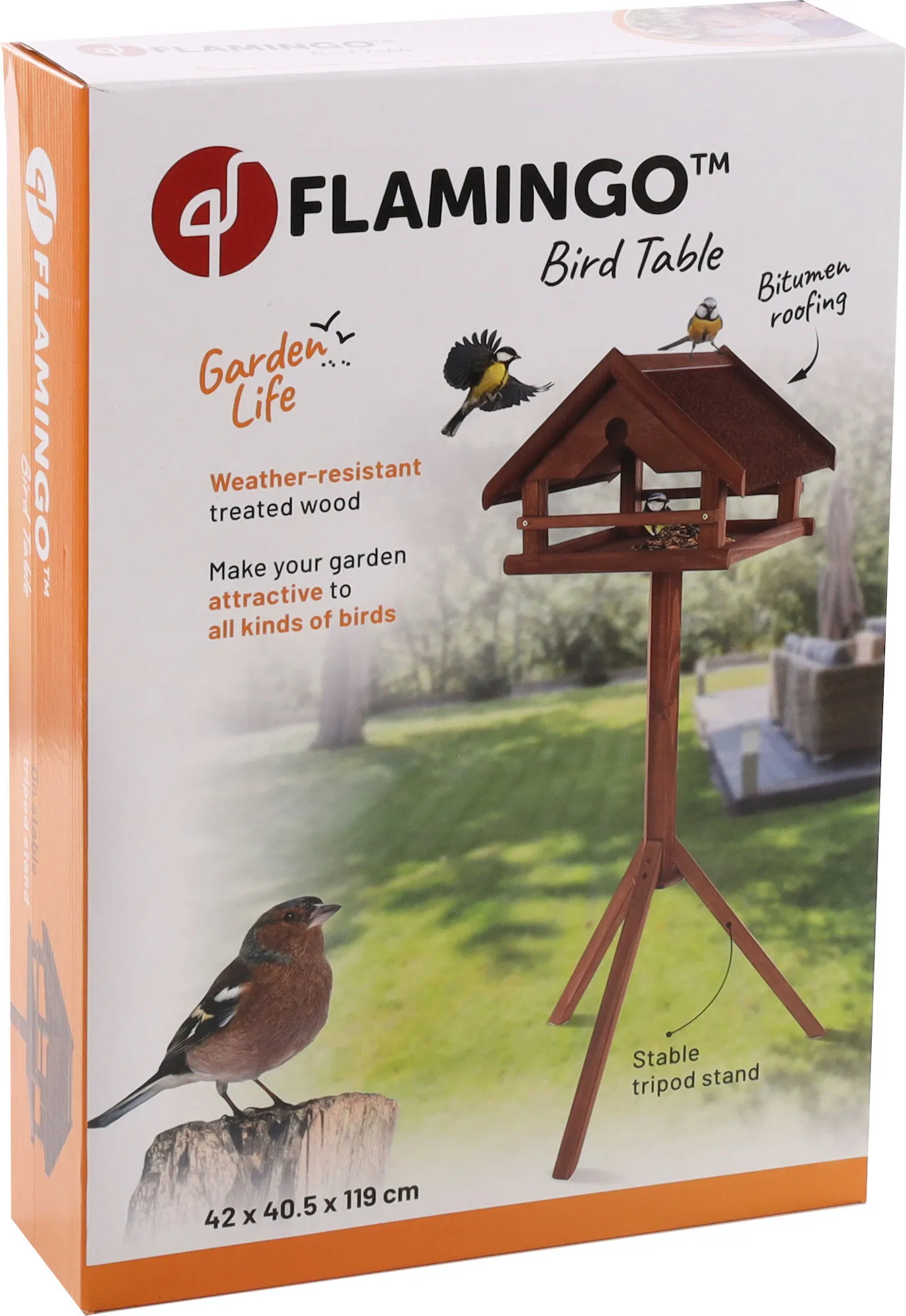 Flamingo - Mangeoire Hafnir + Support - 42x40,5x119cm