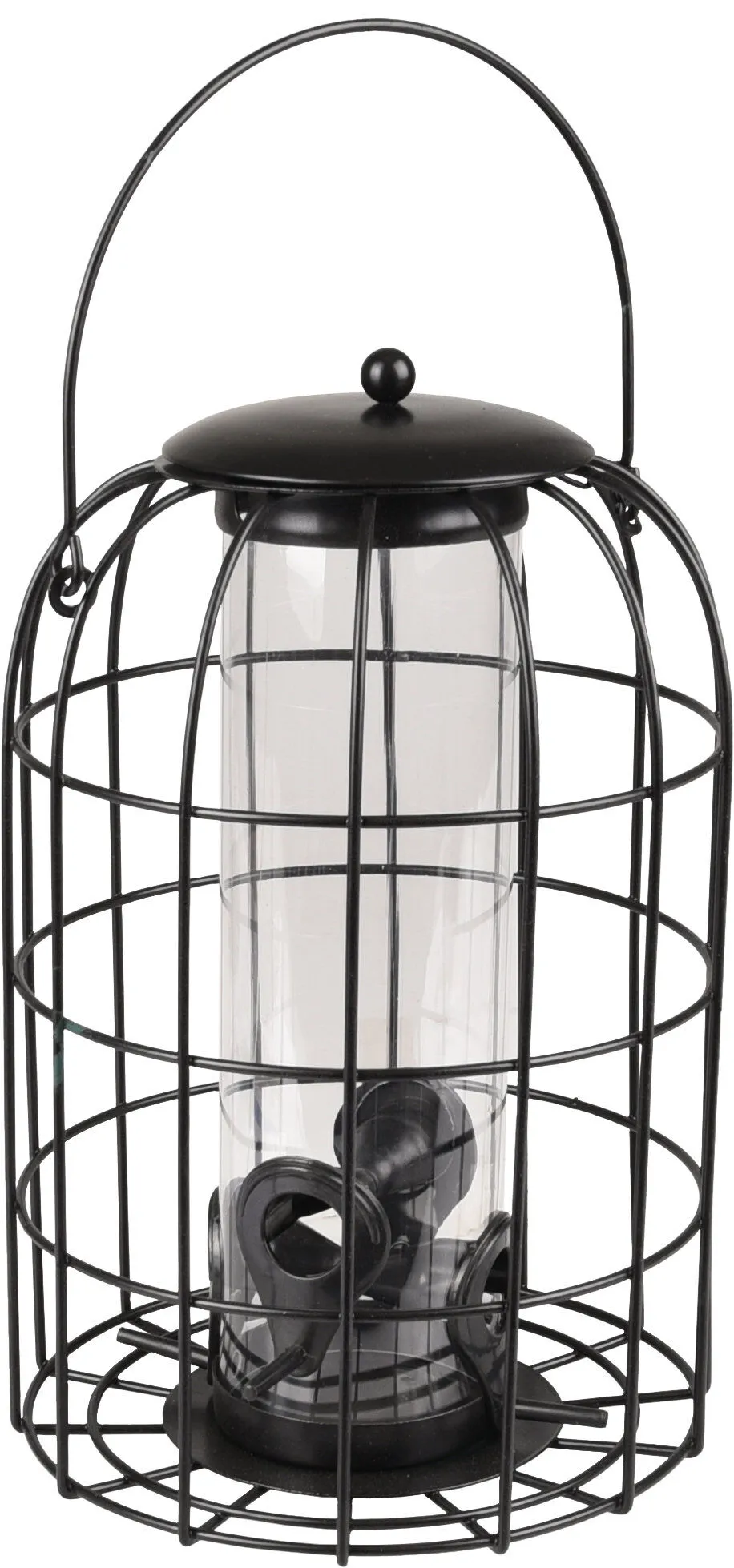 Flamingo - Mangeoire Silo Graines Elma Métallique Noir 17,5x17,5x27cm