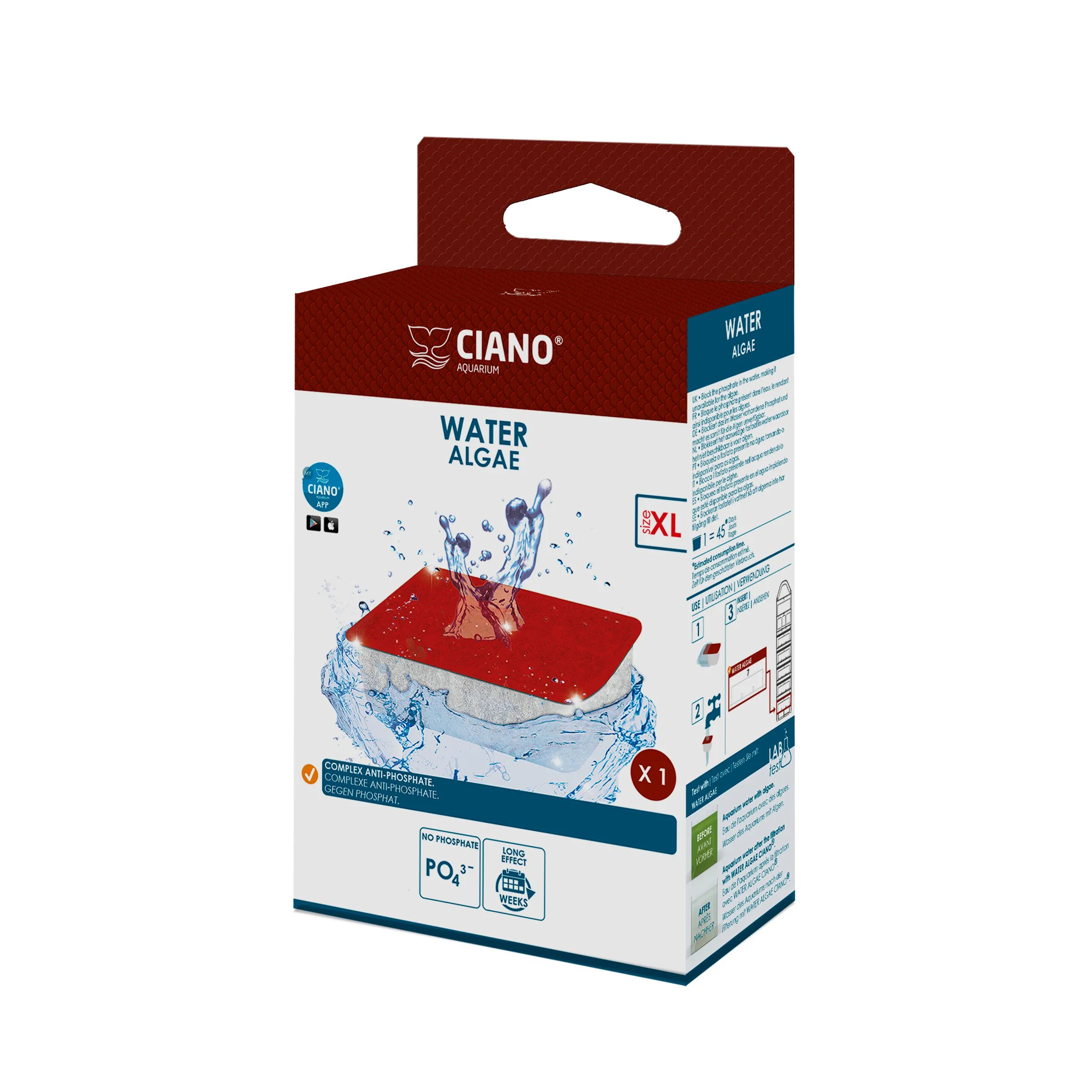 Ciano - Cartouche Water Algae pour Aquarium - XL