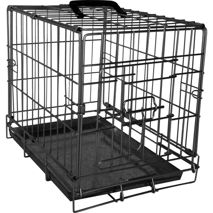 Cage Pour Chien Ebo Noir Xs 47x31x38cm