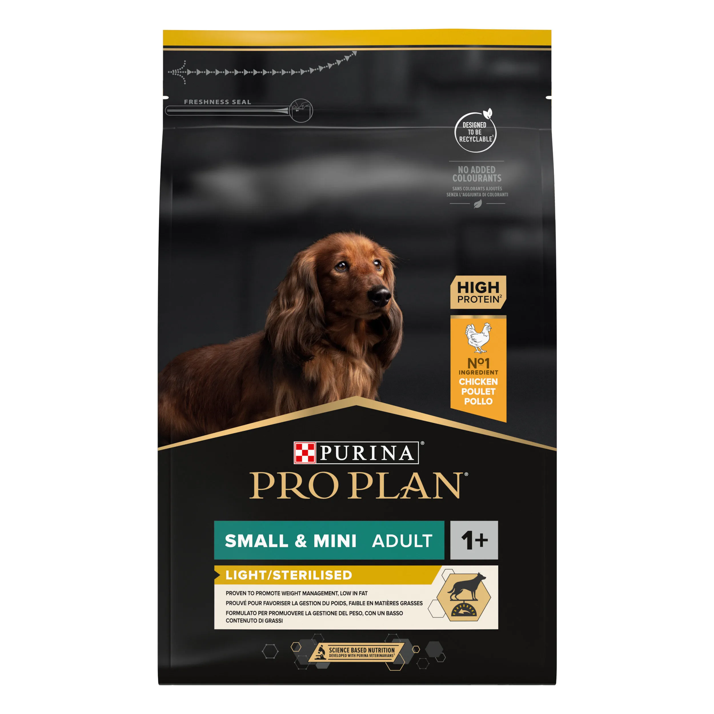Pro Plan - Croquettes OPTIWEIGHT Small & Mini Light Sterilised Poulet pour Chien - 3Kg
